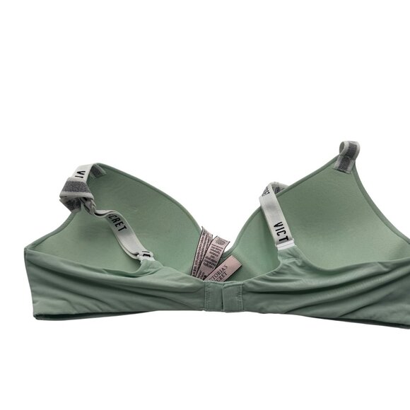 Victorias Secret Lightly Lined Wireless Bra Sage Green Adjustable Straps Size 34 - Picture 3 of 4
